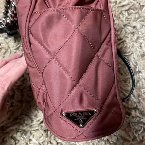 Vintage maroon color prada bag